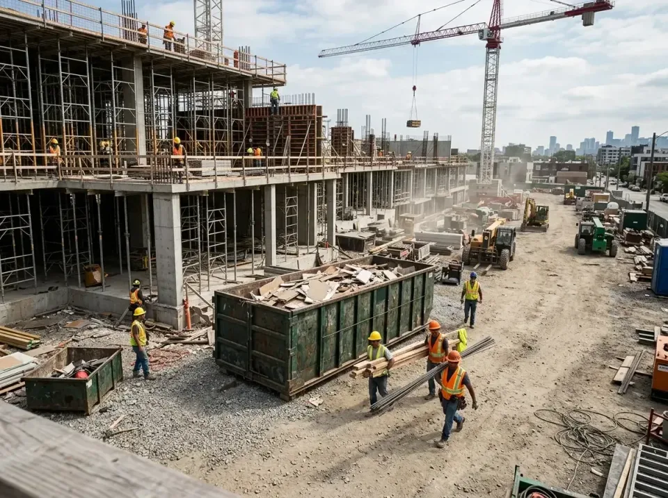 commercial-construction-site-w-002 — frequently asked questions, Low Cost Construction Dumpster Rental in Waite Park, MN